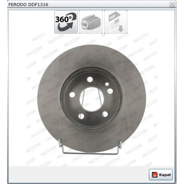FREN DİSKİ ÖN MERCEDES A SERİ W169 (04-12) B SERİ W245 (05-11) HAVALI 288MM