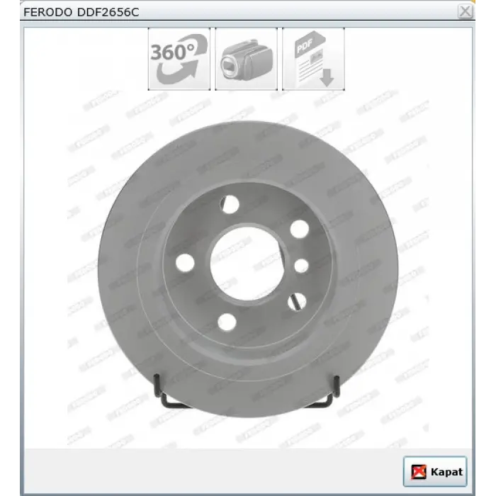 FREN DİSKİ ARKA MINI F55 (14>) R56 (06-13) R57 (07-15) DÜZ 259MM