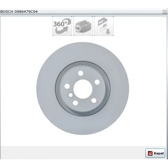 FREN DİSKİ ÖN HAVALI KAPLAMALI BMW F40 019>/ F45-F46 ACTIVE TOURER 014> X1 F48 015> X2 F39 017> MINI COUNTRYMAN F60 017> 330MM