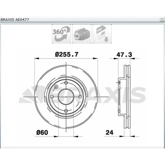FREN DİSKİ ÖN LACETTİ (04-10) EPICA 05> NUBIRA 03> HAVALI 255.8MM
