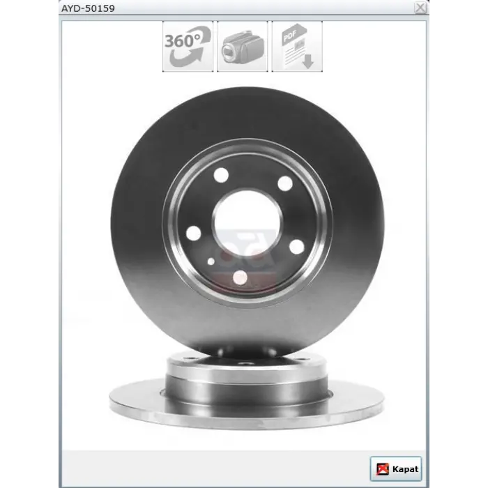 FREN DİSKİ ARKA ZAFIRA B (2005-2019)  DÜZ 264MM