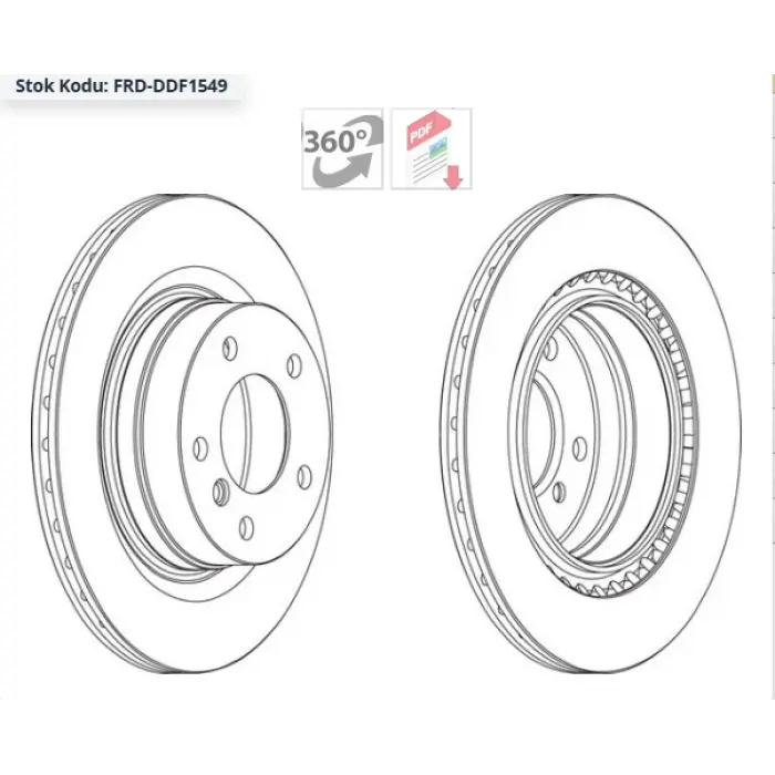 FREN DİSKİ ARKA BMW 1SERİ E81 (06-12) E82 (07-13) E87 (03-13) F20 / F21 (2010>) 2 SERİ F22 /F23 /F87 (2013>) 3 SERİ E90 / E91 (04-12) E92 (06-13)   HAVALI 300MM
