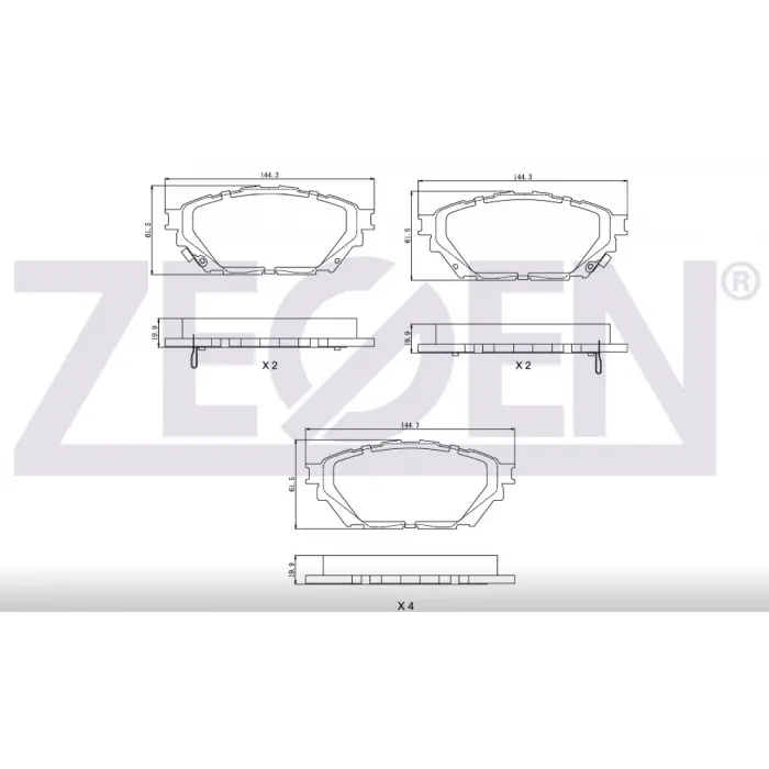 FREN BALATASI ÖN/ARKA  MITSUBISHI FUSO CANTER TFB75-TFB85 EURO5 10> TEMSA PRESTİGE 010>