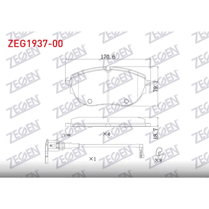 FREN BALATASI ÖN VW TRANSPORTER T7  2019>