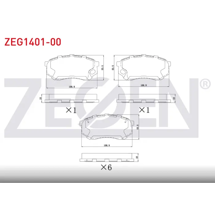 FREN BALATASI ÖN MITSUBISHI CANTER FE511 2005>8 PARÇA
