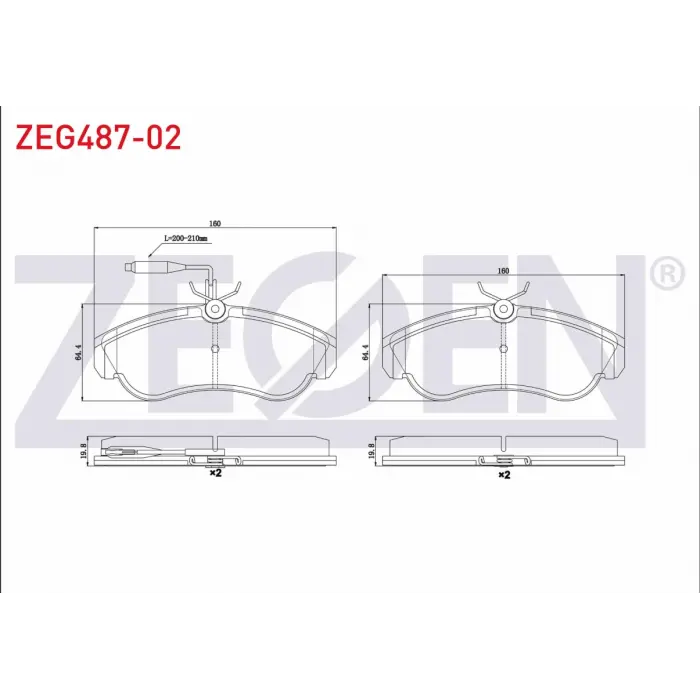 FREN BALATASI ÖN FİŞLİ DUCATO I-BOXER I-JUMPER I  94-02  18Q