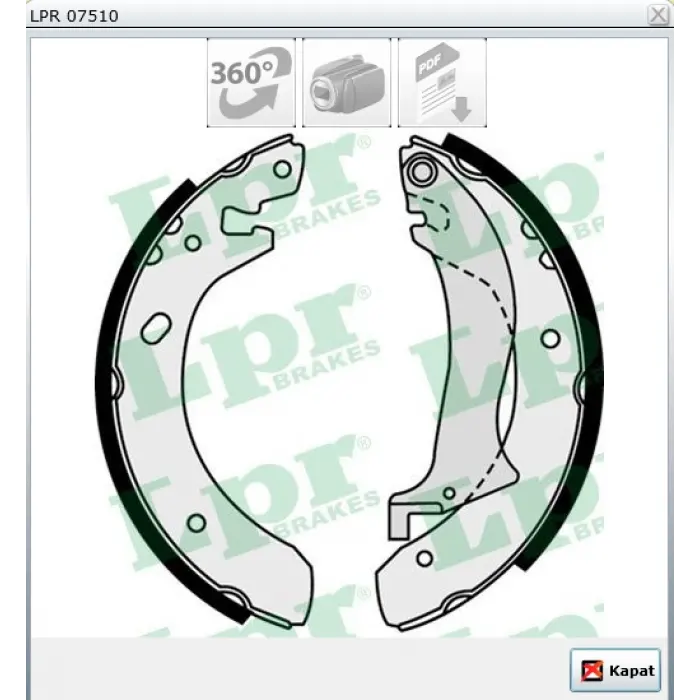 ARKA PABUÇLU BALATA LANDROVER FREELANDER (1998-2006)  254X38MM