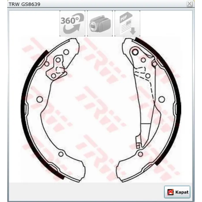 PABUÇLU BALATA ARKA BEETLE (2011>) JETTA IV (2011>) POLO (2009>) INCA (95-03) OCTAVIA (96-04) ROOMSTER (06-15) CADDY II (95-04) 230X32MM