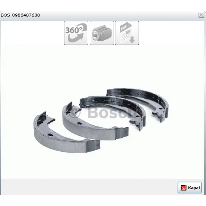 EL FREN BALATASI BMW  1SERİ E82 / E87 / E88 / F20 / F21 / F22 / F23 / F87  3 SERİ E46 / E90 / E91  160X20MM