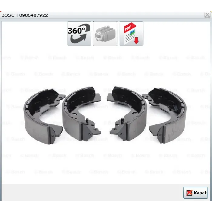 PABUÇLU BALATA FORD RANGER 4X4 (1998-2006) MAZDA B2200 (1998-2006) MAZDA B2500 (1998-2006) 268.6X55MM