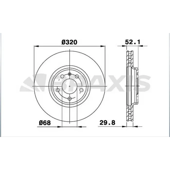 FREN DİSKİ ÖN AUDI A4 (07-15) A5 (07-09) A5 (09-16) Q5 (08-16) HAVALI 320MM KAPLAMALI