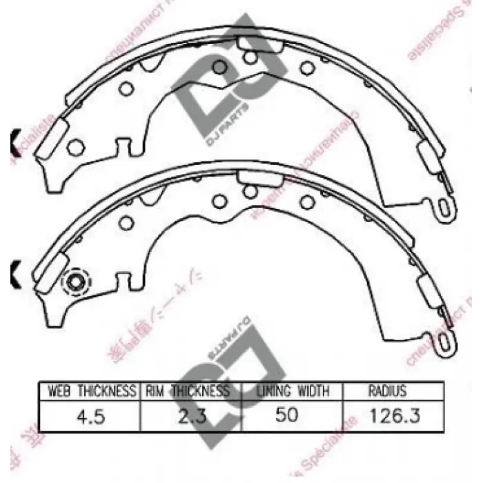 PABUÇLU BALATA ARKA TOYOTA HILUX VİGO (04-15) 254X51MM