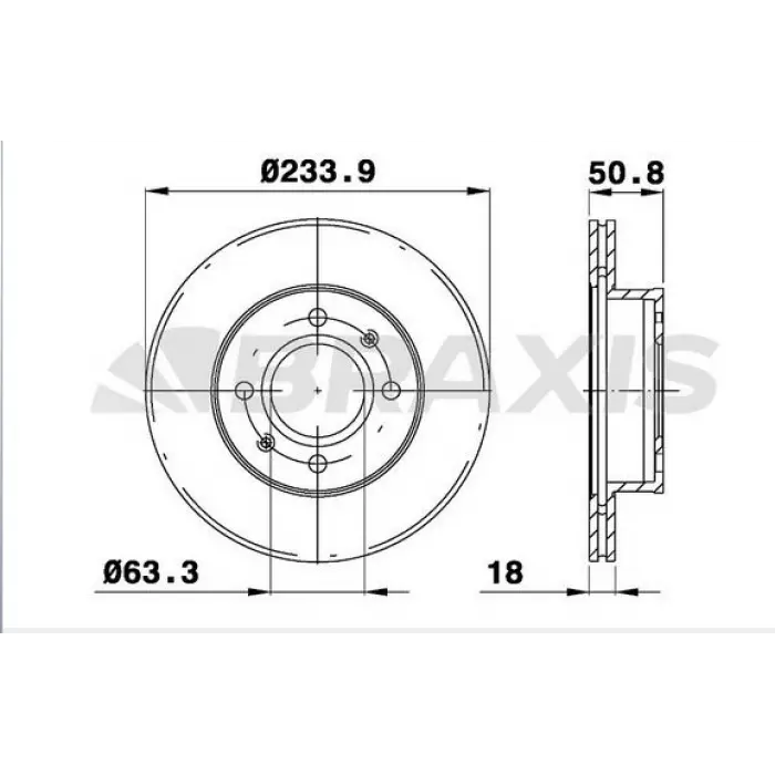 FREN DİSKİ ÖN HYUNDAİ ATOS (1998-2005) ATOS (2005-2010) HAVALI 234MM