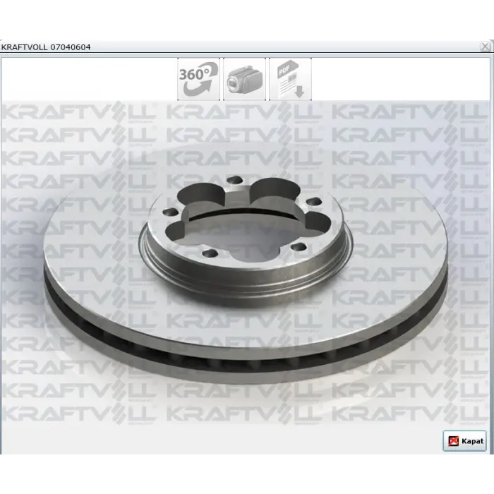 FREN DİSKİ ÖN FORD TRANSİT CUSTOM V362-V363  2.0 ECOBLUE 2017> HAVALI 308MM MERKEZLEME ÇAPI 93MM YÜKSEKLİK 55MM