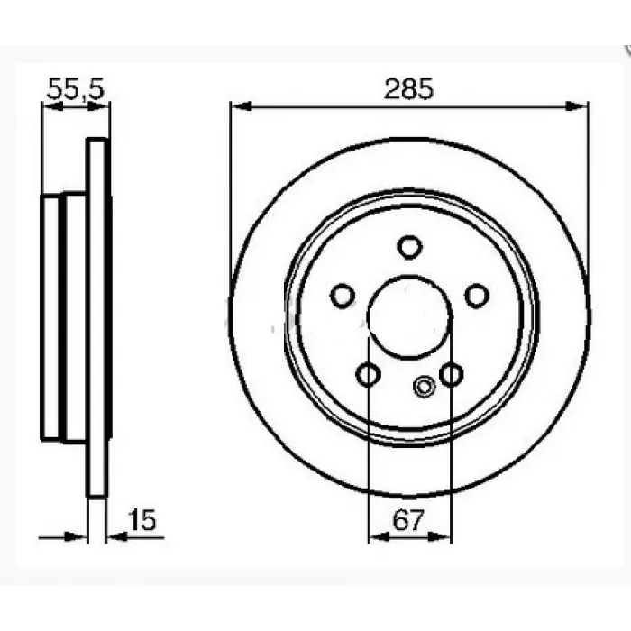FREN DİSKİ ARKA MERCEDES M SERİ W163 (1998-2005) DÜZ 285 MM