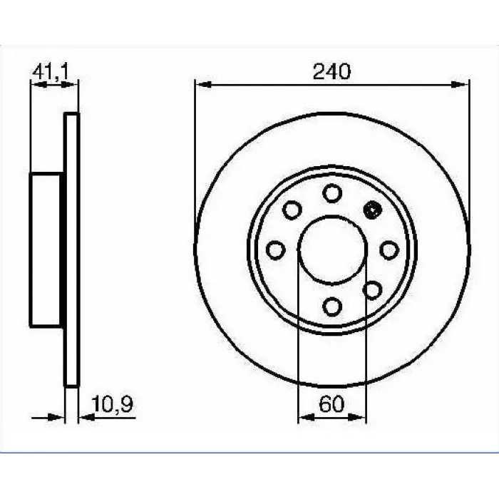 FREN DİSKİ ÖN OPEL CORSA C (2000-2009) DÜZ 240MM