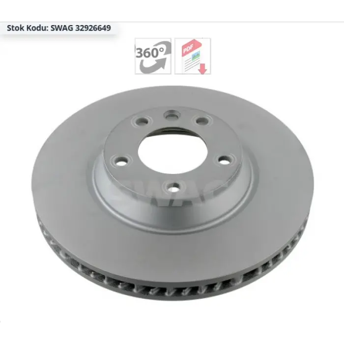 FREN DİSKİ ÖN SAĞ VW TOUAREG (02-10) AUDI Q7 (06-15) PORSCHE CAYENNE (02-10) CAYENNE (010>) KAPLAMALI HAVALI 350MM