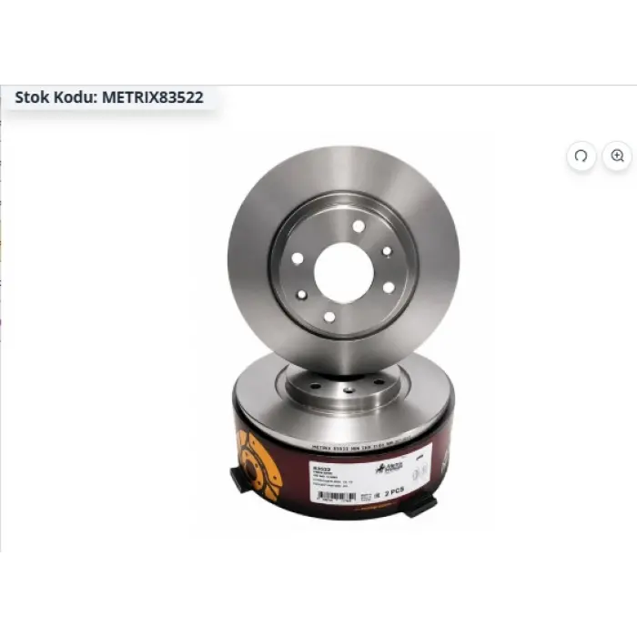 FREN DİSKİ ÖN C ELYSEE-P 301 ( MANDO TİPİ) PARTNER (96-08) C2 (03>) C3 (02-09) C4 CACTUS (14>) DÜZ 266MM