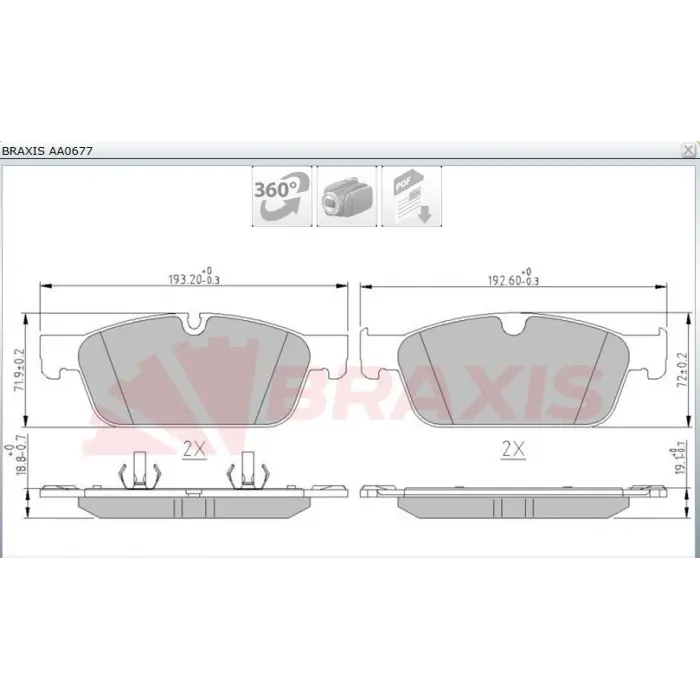 FREN BALATASI ÖN MERCEDES GLE SERİ C292-X166-W166  (15>)  GL SERİ X166 (12>) M SERİ W166 (11>)
