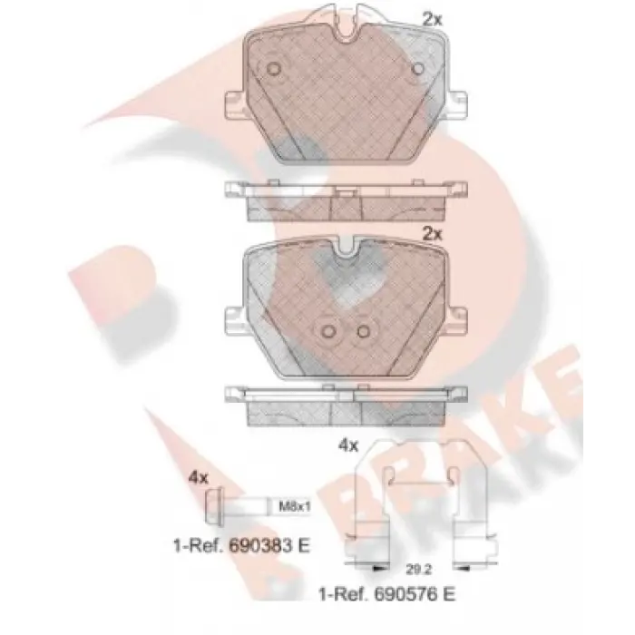 FREN BALATASI ARKA BMW 3 SERİ G20-G80 2018> G21-G81 2020> 4 SERİ G22-G82 2020> G23-G83 2020> Z4 G29 2018>M SPOR FREN