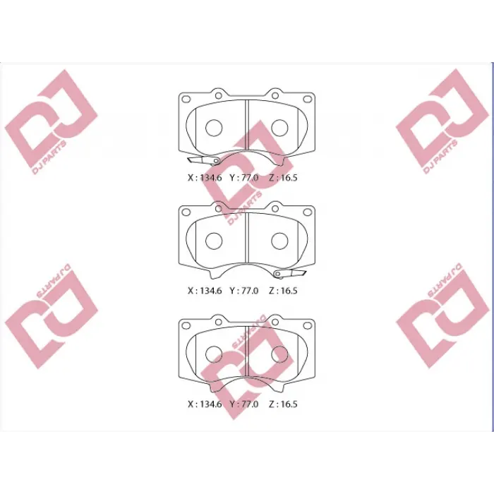 FREN BALATASI ÖN HI-LUX (04-15) PAJERO IV (06>) PAJERO SPORT (08-15) LANDCRUISER (02-09) LANDCRUISER 150 (09>)