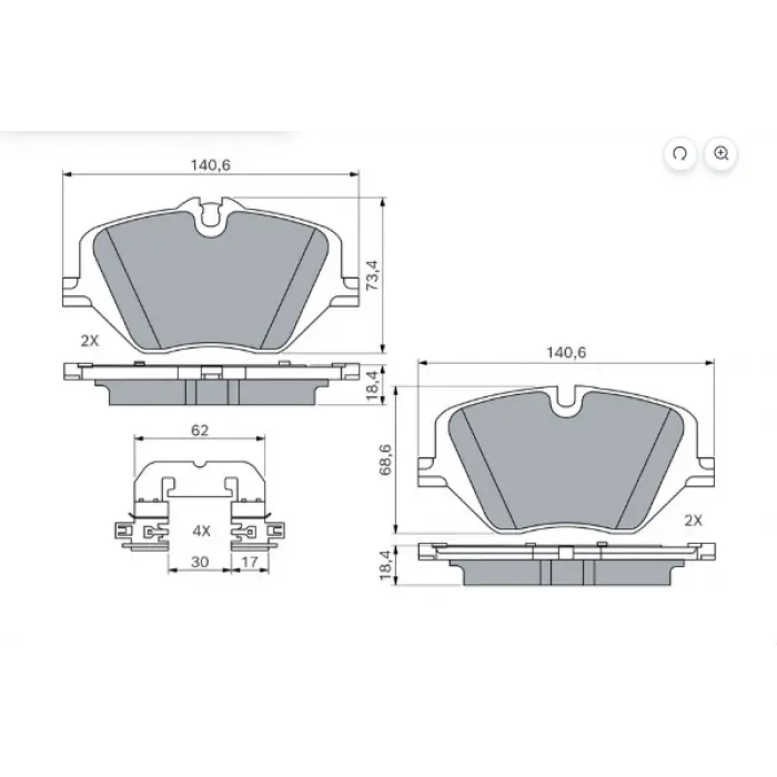 FREN BALATASI ÖN BMW U06 X1 2022> U11 X2 2022> U10 2021>