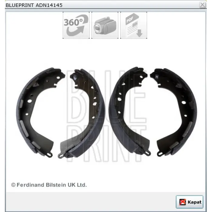 PABUÇLU BALATA ARKA NAVARA NP300 (04-08)  PATHFINDER II (95-04) 295X50MM