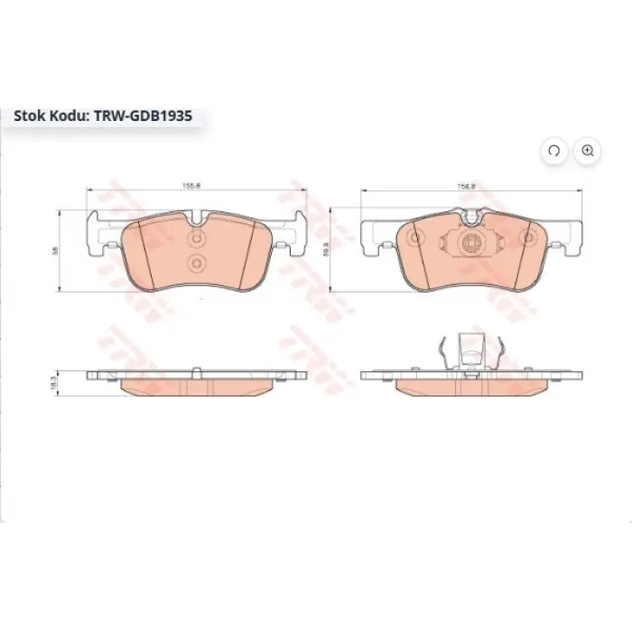 FREN BALATASI ÖN  BMW F20-F21-F22-F23-E87   011>