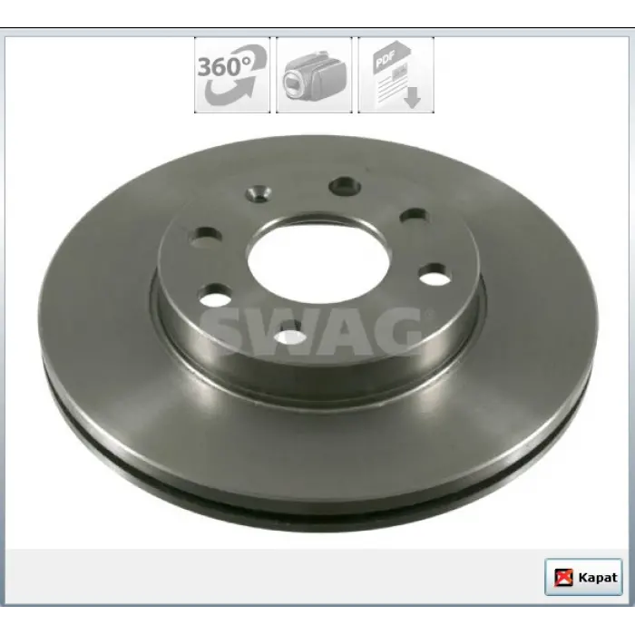 FREN DİSKİ ÖN OPEL CORSA C 1.0 /1.2 / 1.7D (2000-2009) HAVALI 240MM