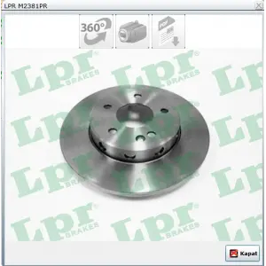 FREN DİSKİ ÖN KAPLAMALI DÜZ MERCEDES C SERİ W202(93-00) 284MM