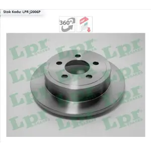 FREN DİSKİ ARKA VOYAGER III (95-01) VOYAGER IV (99-08) CARAVAN (00-07) DÜZ 290MM