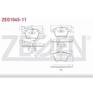 FREN BALATA ÖN FİŞLİ VOLKSWAGEN TRANSPORTER T5 1.9 TDI 2003-2011 / TRANSPORTER T5 2.5 TDI 2003-2011 / TRANSPORTER T6 2.0 TDI 2009- / TRANSPORTER T6 2.0 TDI BITDI 2009>