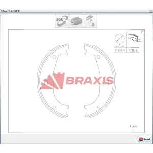 EL FREN BALATASI BMW 3 SERİ E36 (90-98) Z1 (88-91) Z3 E36 (95-03)  160X25MM