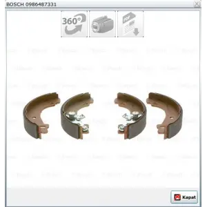 ARKA PABUÇLU BALATA FIAT PANDA (1980-2004) FIAT UNO 70 (1983-2006) 185X31MM
