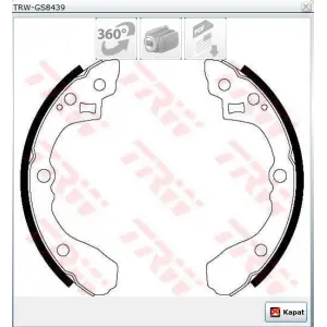 PABUÇLU BALATA ARKA CERATO (04-13) CAPITAL (91-97) RIO (00-05) 200X25MM