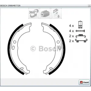 EL FREN BALATASI BOXER III (06>) DUCATO III (06>) JUMPER III (06>) 172X40 MM  YAY TAKIMLI AKSESUARLI