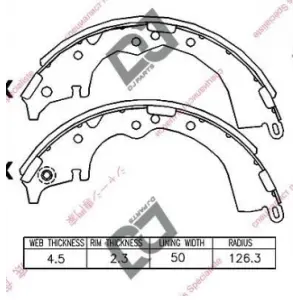 PABUÇLU BALATA ARKA TOYOTA HILUX VİGO (04-15) 254X51MM