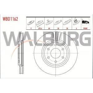 FREN DİSKİ ÖN NISSAN NAVARA NP300 (2004-2008) NP300 (2008-2013) PATHFINDER III (05-12) HAVALI 296MM