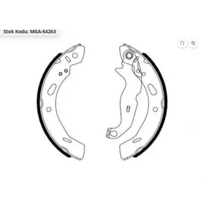PABUÇLU BALATA ARKA FORD FIESTA VI (2008-2017) KA (2014>) MAZDA 2 (2007-2015) 200X32MM