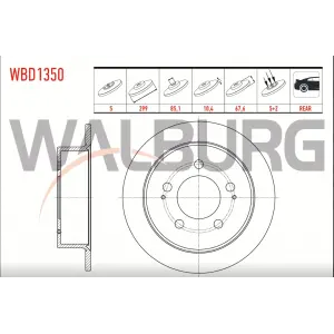 FREN DİSKİ ARKA SSANGYONG ACTYON I (05-12)  KYRON (05-12) DÜZ 299MM