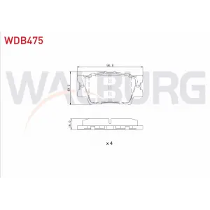 FREN BALATASI ARKA CAMRY (06-11) RAV4 III (05-12) RAV4 IV (012>) ES (12>) HS (09>)