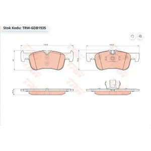 FREN BALATASI ÖN  BMW F20-F21-F22-F23-E87   011>