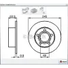 FREN DİSKİ ARKA PASSAT (96-05) A6 (97-05) SUPER B (01-08) DÜZ 245MM