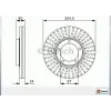 FREN DİSKİ ÖN H1-STAREX (97-07) STAREX (97-08) H-100 KAMYONET (93-04) HAVALI 254MM