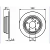 FREN DİSKİ ARKA DÜZ  BMW 5 SERİSİ E39  (98-03) 298MM