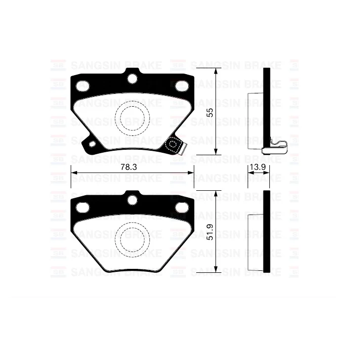 FREN BALATASI ARKA TOYOTA  YARIS (99-05) VERSO (01-04) COROLLA (02-07)