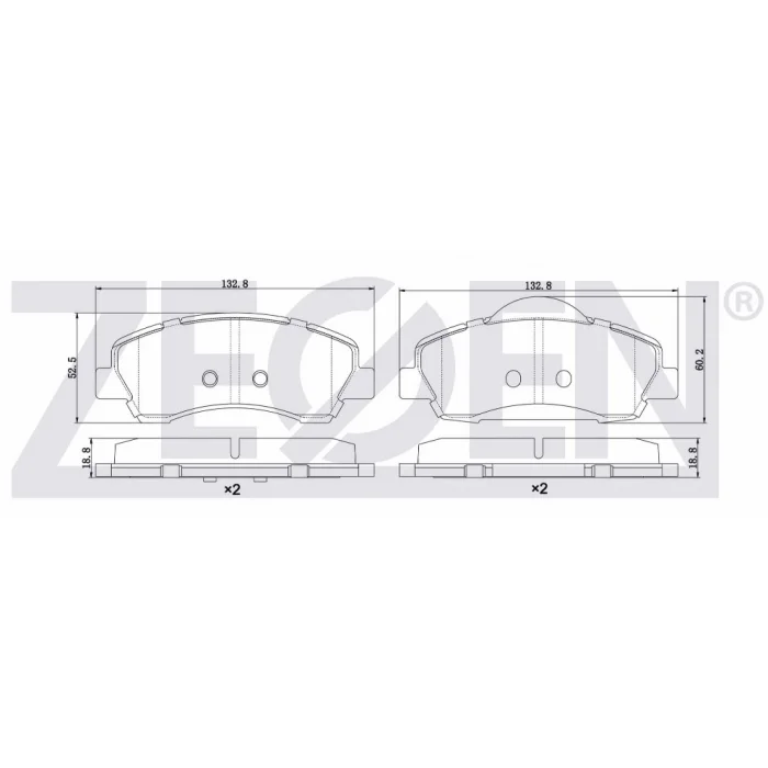 FREN BALATASI ÖN PEUGEOT 301 / CITROEN C ELYSEE 1.2-1.6 VTİ 012> PEUGEOT 308 II-P308 SW  013> C4 CACTUS 014>