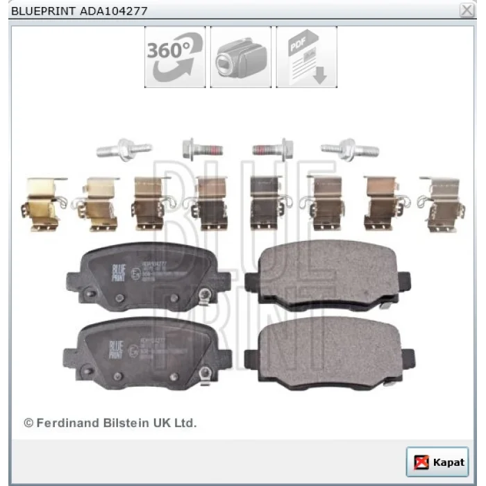 FREN BALATASI ARKA 500X (2014>) JEEP RENEGADE (2014>) COMPASS (2013>) CHEROKEE 2014> TONALE 2022>