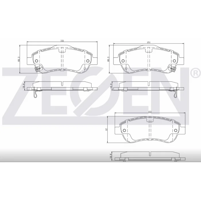 FREN BALATASI ÖN HONDA CR-V III 2.0 I-VTEC / CR-V III 2.2i CTDI (06-12)/ CR-V IV 1.6i DTEC / CR-V IV 2.0  / CR-V IV 2.2i (12-14)