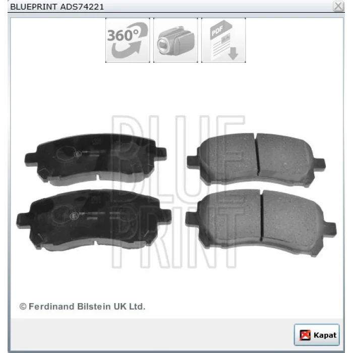 FREN BALATASI ÖN SUBARU FORESTER (1997-2002) IMPREZA (1992-2007) LEGACY (1994-2009) OUTBACK (1998-2009)